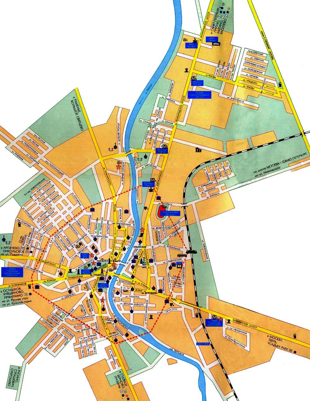 Карта города Торжка